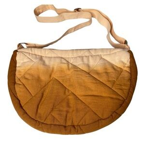 World Market Ombré Brown/Orange Quilted Crossbody Purse